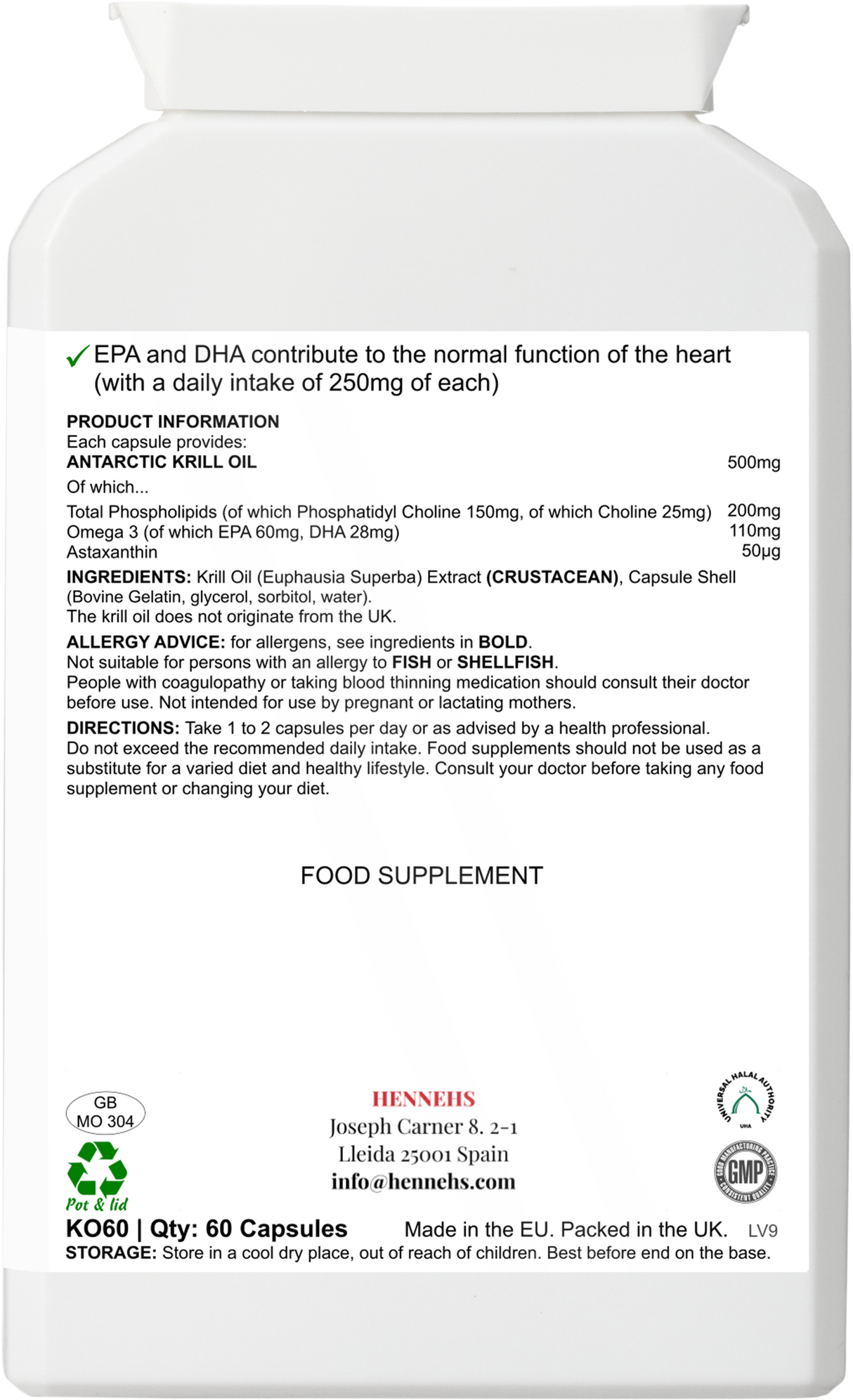 Antarctic Krill Oil v3 (KO60)