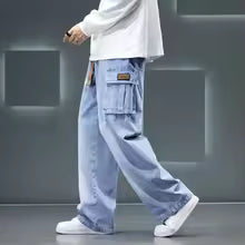 AutumnFlex Wide-Leg Cargo Jeans