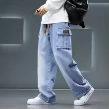 AutumnFlex Wide-Leg Cargo Jeans