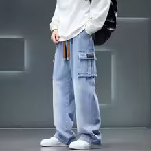 AutumnFlex Wide-Leg Cargo Jeans